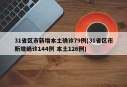 31省区市新增本土确诊79例(31省区市新增确诊144例 本土126例)