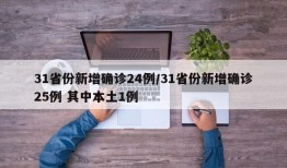 31省份新增确诊24例/31省份新增确诊25例 其中本土1例