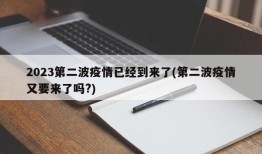 2023第二波疫情已经到来了(第二波疫情又要来了吗?)