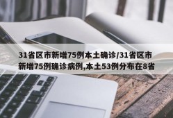 31省区市新增75例本土确诊/31省区市新增75例确诊病例,本土53例分布在8省