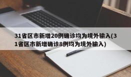 31省区市新增20例确诊均为境外输入(31省区市新增确诊8例均为境外输入)