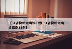 【31省份新增确诊87例,31省份新增确诊病例35例】