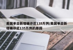 美国单日新增确诊近135万例/美国单日新增确诊近135万例的原因