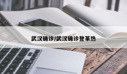 武汉确诊/武汉确诊登革热