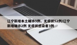 辽宁新增本土确诊5例、无症状52例/辽宁新增确诊2例 无症状感染者3例