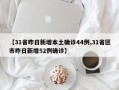 【31省昨日新增本土确诊44例,31省区市昨日新增52例确诊】