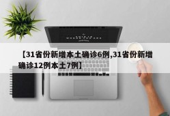 【31省份新增本土确诊6例,31省份新增确诊12例本土7例】