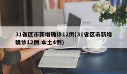 31省区市新增确诊12例(31省区市新增确诊12例 本土4例)