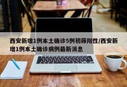 西安新增1例本土确诊5例初筛阳性/西安新增1例本土确诊病例最新消息