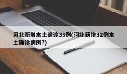 河北新增本土确诊33例(河北新增32例本土确诊病例?)