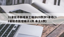 31省区市新增本土确诊29例涉5省市(31省区市新增确诊2例 本土1例)