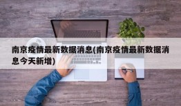 南京疫情最新数据消息(南京疫情最新数据消息今天新增)