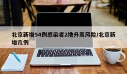 北京新增54例感染者2地升高风险/北京新增几例