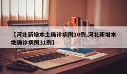 【河北新增本土确诊病例10例,河北新增本地确诊病例31例】