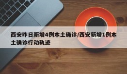 西安昨日新增4例本土确诊/西安新增1例本土确诊行动轨迹