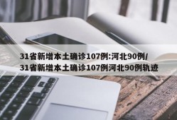 31省新增本土确诊107例:河北90例/31省新增本土确诊107例河北90例轨迹