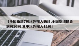 【全国新增7例境外输入确诊,全国新增确诊病例16例 其中境外输入12例】