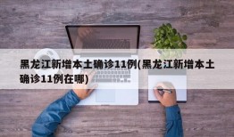 黑龙江新增本土确诊11例(黑龙江新增本土确诊11例在哪)